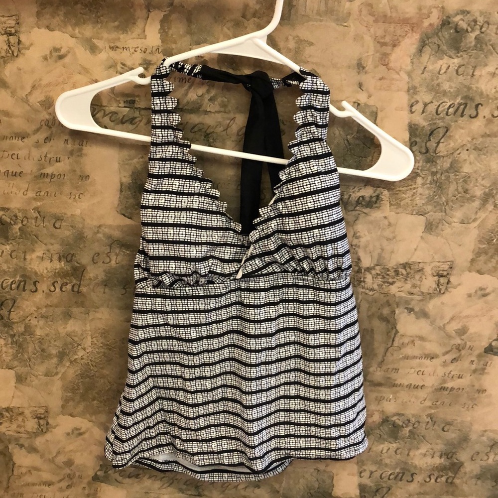 LN MAZU SWIM black/white tankini top, 12